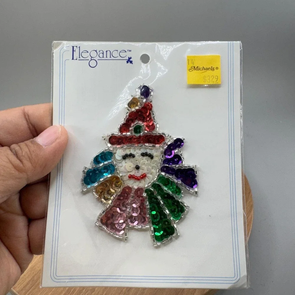 Elegance Mixed Sequin Applique Lot 6 Multicolor Vintage Wolf Balloon Clown Heart